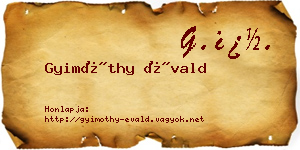 Gyimóthy Évald névjegykártya